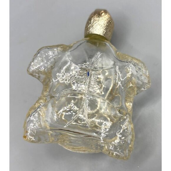 Vtg AVON Glass Turtle Bottle Figurine With Gold Tone Textured Head - Picture 4 of 6